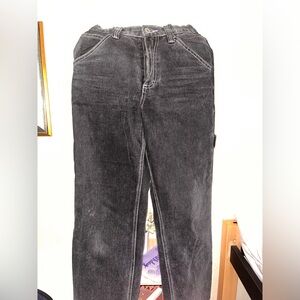 John Galt Black Crispina Carpenter Jeans, size Small, lightly washed cargo jeans